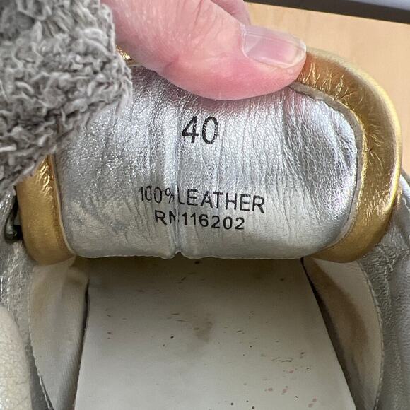 Zadig & Voltaire Leo Wild Sneaker Leopard Print with Silver/Gold Leather Size 40 - Picture 8 of 8